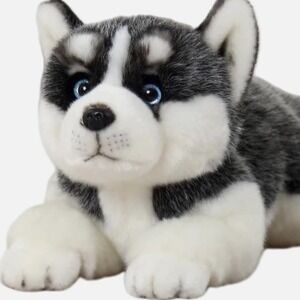 15.75" Siberian Husky Stuffed‎ Dog Animal Simulation-Realistic & Lifelike Soft